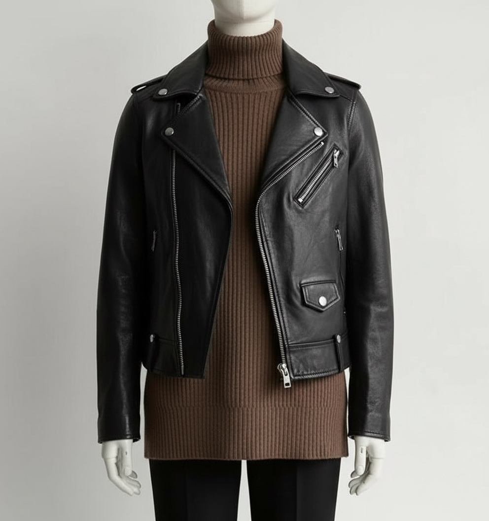 Turtleneck sweater-Brown