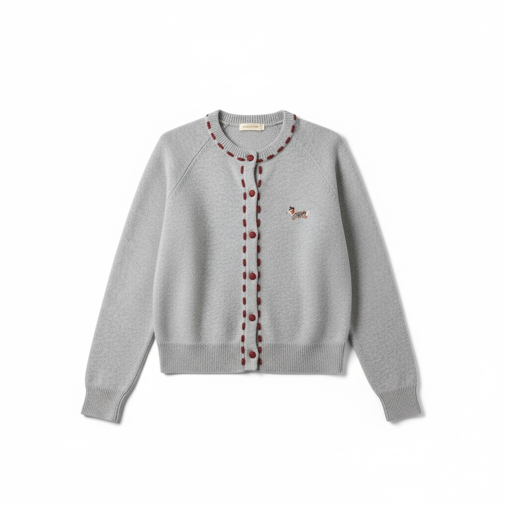 button up cardiga-grey