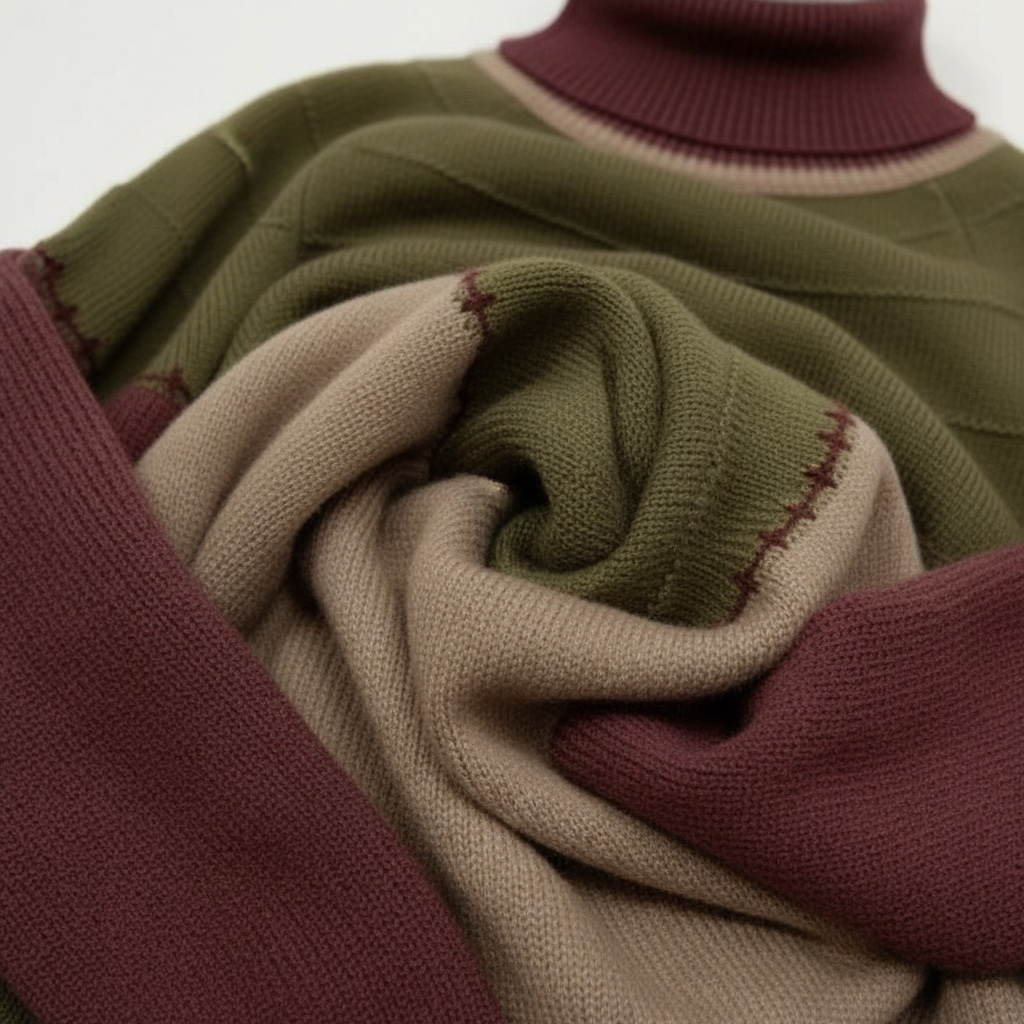 High neck long sleeve women sweater