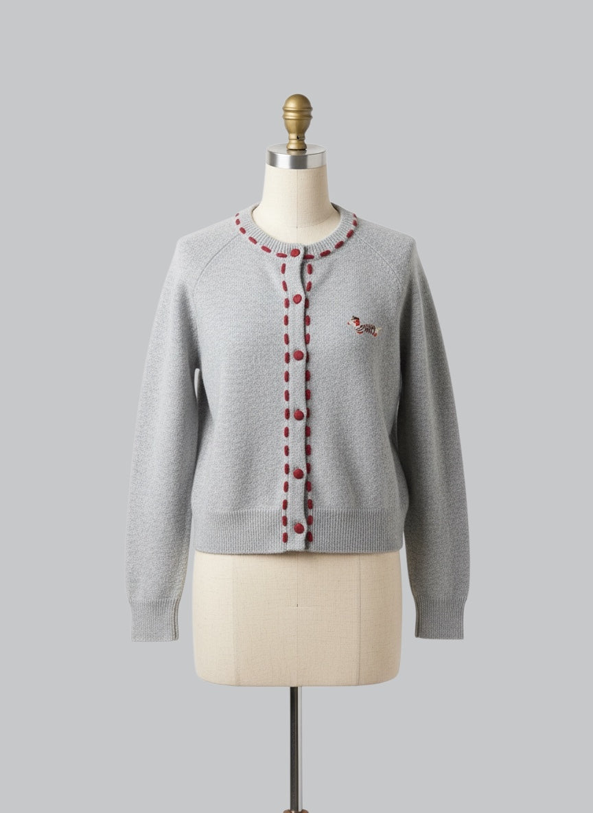 button up cardiga-grey